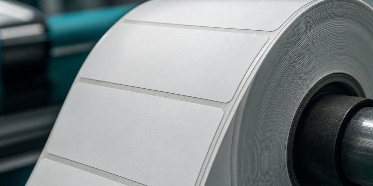 Detail of a finished label roll