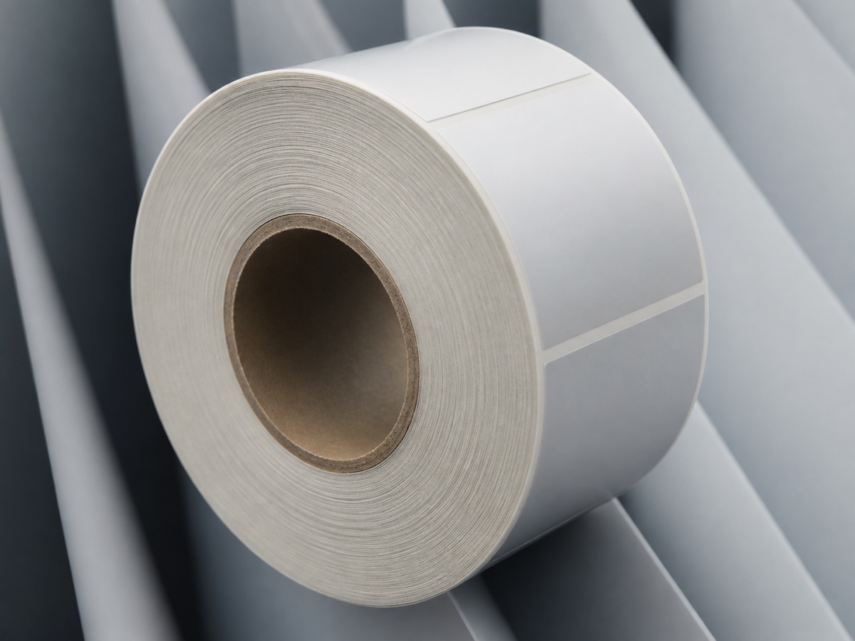 Cross section of a label roll showing core inner diameter and outer diameter